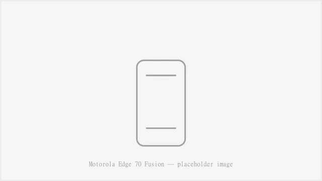Illustrated rendering of a smartphone, styled after the Motorola Edge 70 Fusion