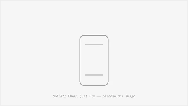 Illustrated rendering of a smartphone, styled after the Nothing Phone (3a) Pro