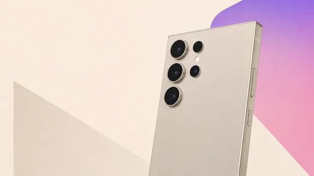Illustrated rendering of a smartphone's quad-camera module, styled after the Galaxy S26 Ultra